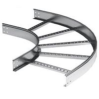 Угол горизонтальный 90 градусов 50x500 R-600, лонжерон 1,5 мм, цинк-ламельный, в комплекте с крепежными элементами и соединительными | код LIC5650KZL | DKC