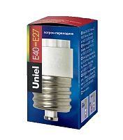 Переходник для цоколей с E40 на E27 LH40-27L BASE ADAPTOR белый | код 719 | Uniel