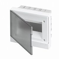Распределительный шкаф Basic E 8 мод., IP40, встраиваемый, пластик, прозрачная серая дверь |  код. BEF402208 |  ABB