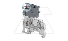 Клемма ZK2.5-SF-R1/8 пружинная, для предохранителей 5х20(25)мм, 6,3А, 250В, с индикатором 24-110В AC/DC, серый | код 70641100 | Entrelec