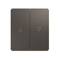 Выключатель ROUND 2 кл для жалюзи возвратный 10А с/у титан KRANZ | код KR-78-0711-2 | KRANZ