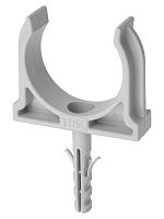 Крепеж-клипса для трубы 32 мм с дюбелем (25 шт.) серая TDM | код SQ0405-0094 | TDM