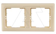 Daria - Рамка 2 поста, к механизмам серии 21, горизонтальный монтаж, сл.кость | код 2120-800-1202 | Mutlusan