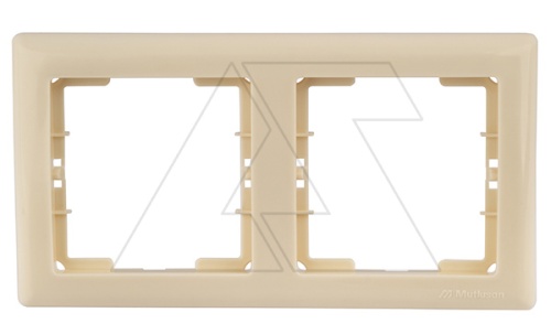 Daria - Рамка 2 поста, к механизмам серии 21, горизонтальный монтаж, сл.кость | код 2120-800-1202 | Mutlusan