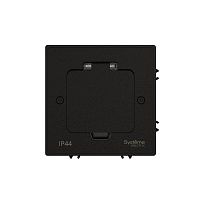 Лючок MultiDesk MDK20 на 2мод. IP44 с монтажной коробкой для бетонных полов черн. матов. SE MDK20202MBC