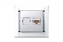 СП Компьютерная розетка под коннектор RJ-45 Белый SIMON 34 серия (10шт) | код 34598-30 | SIMON