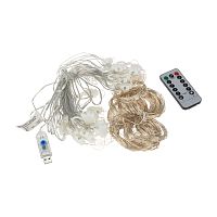 Гирлянда Светодиодный дождь из росы 6х3 м, белый, USB + пульт управления NEON-NIGHT | код 315-995 | NEON-NIGHT