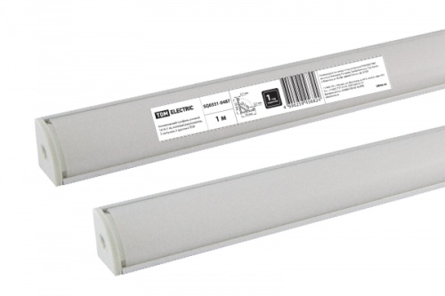 Алюминиевый профиль угловой 1616 (1 м), матовый рассеиватель, 2 заглушки, 2 крепежа TDM | код SQ0331-0487 | TDM Алюминиевый профиль угловой 1616 (1 м), матовый рассеиватель, 2 заглушки, 2 крепежа TDM | код SQ0331-0487 | TDM