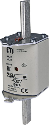 Предохранитель NH-2C/gG 224A 500V KOMBI | код 004185218 | ETI Предохранитель NH-2C/gG 224A 500V KOMBI | код 004185218 | ETI