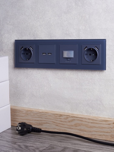 BRITE Рамка 4-мест. РУ-4-2-Бр стекло маренго матовый IEK | код BR-M42-G-31-K35 | IEK фото 3