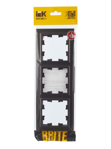 BRITE Рамка 3-местная РУ-3-БрТБ темная бронза | код BR-M32-K45 | IEK фото 6 BRITE Рамка 3-местная РУ-3-БрТБ темная бронза | код BR-M32-K45 | IEK фото 6