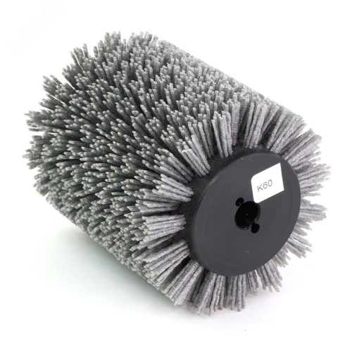 Щетка для Makita 9741, Д100x120x12,7+2 отв, ворс полимер-абразив P60, черный корпус по дереву (1-171) | код 411.912-6701 | OSBORN