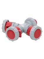 Адаптер трёхлучевой IP67 16А 3Р+PЕ 380В TDM | код SQ0611-0054 | TDM