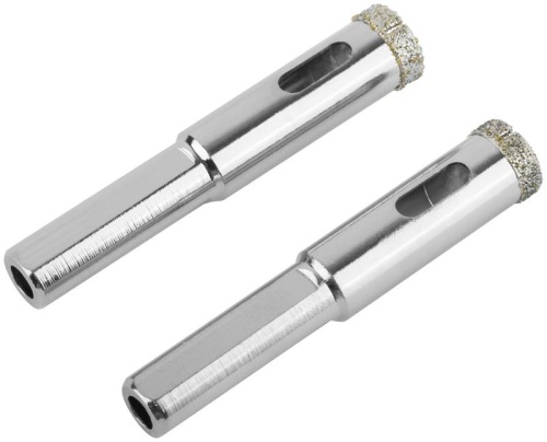 Коронки кольцевые по керамограниту камню и кафелю алмазные набор 12х65мм (уп.2шт) FIT 16204 фото 5