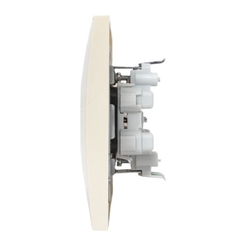 Валенсия розетка 2-местная б/з 10А кремовая с защ, штор, PROxima | код EWR10-102-20 | EKF фото 5