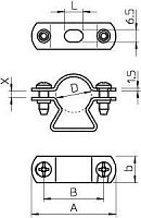 Скоба для кабеля и труб d30-38мм 733 30VA (уп.25шт) | код. 1362070 | OBO Bettermann