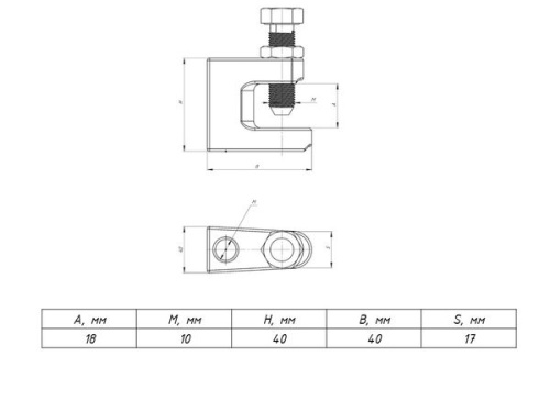 Струбцина монтажная М10 | код SM10 | EKF фото 3