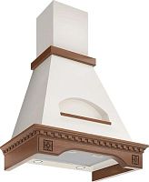 Вытяжка каминная Elikor Бельведер Флореале 60П-650-П3Д бежевый/бук/орех управление: ползунковое (1 мотор) | код 1916412 | ELIKOR