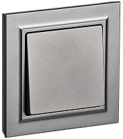 BRITE Выключ. 1-кл. 10А в сб. ВСР10-1-0-БрС сталь IEK | код BR-V10-0-10-K46-F | IEK