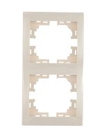 Рамка 2-м Мира верт. крем. LEZARD 701-0300-152