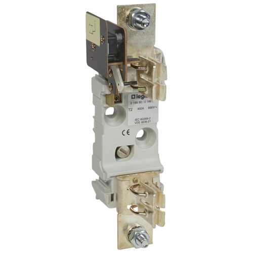 Цоколь для плавких предохранителей - размер 2 - 400 - 1П с микро выключателем | код 019951 | Legrand