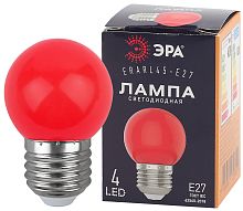 Лампа светодиодная ERARL45-E27 P45 1Вт шар красн. E27 4SMD для белт-лайт | код Б0049575 | Эра
