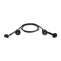 Индустриальный шнур LANMASTER USB 3.0, IP68, 5.0 м, черный | код LAN-USB3-USB3-5.0-WP | LANMASTER