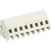 Клемма на печатную плату, подвод кабеля по углом 35 гр., без маркировки, 2 полюса, шаг: 5,08 мм, винтовая фиксация провода, 300V, 16А, цвет: серый, серия 8235 | код 25.523.0253.0 | Wieland