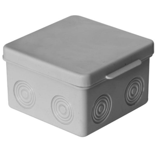 Коробка распаячная ОП 80х80х50мм без гермовводов сер. Урал Пак КО-52117080-100 Коробка распаячная ОП 80х80х50мм без гермовводов сер. Урал Пак КО-52117080-100