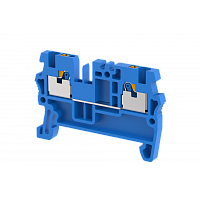 Клемма проходная PUSH-IN 1,5 мм2, на 2 подключения, синяя PQ1.5-BLUE | код 3101010001 | Elmex