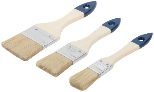 Кисть флейцевая синяя ручка набор 3шт(1дюйм 1.5дюйм 2дюйм) FIT 01501 фото 2