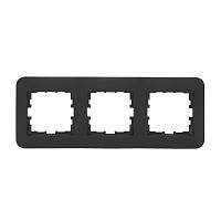 KARINA LIFE Рамка 3-ая горизонтальная б/вст чёрный бархат (10шт/120шт) | код 708-4200-148 | Lezard
