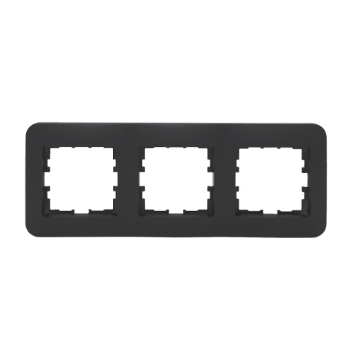 KARINA LIFE Рамка 3-ая горизонтальная б/вст чёрный бархат (10шт/120шт) | код 708-4200-148 | Lezard