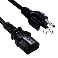 Силовой кабель, США - вилка, U=125VAC/10A, для IES 320-C14, Изоляция 2500VAC, 180 см | код YP12+YC12 | MeanWell