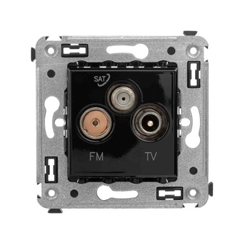 Розетка TV-FM-SAT в стену, Avanti, Черный квадрат | код 4402533 | DKC Розетка TV-FM-SAT в стену, Avanti, Черный квадрат | код 4402533 | DKC