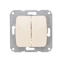 DEA Выключатель 2кл с/у 10А мех. Беж KRANZ | код KR-78-0232 | KRANZ