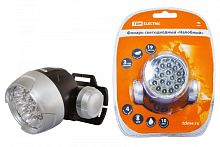 Фонарь светодиодный Налобный, 18 светодиодов 54 лм/Вт, бат. 3*AAA TDM | код SQ0350-0004 | TDM