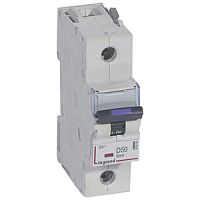 Выключатель автоматический  однополюсный DX3 50А D 50кА (1,5 мод) | код. 410192 |  Legrand 