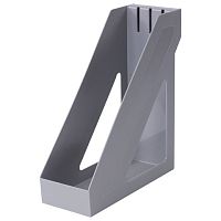 Лоток вертикальный для бумаг BRAUBERG Basic, 265х100х285 мм, серый, 237010 | код 237010 | BRAUBERG