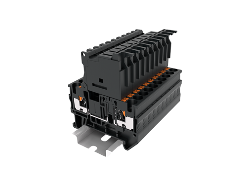 TP4-HESI(5x20)-LED220-BK Клемма TP с выносным держателем предохранителя со светодиодом, 220VAC/VDC, 4мм2, чер., шт | код TP4-HESI(5x20)-LED220-BK | SUPU