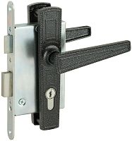 Замок врезной с ручками "Зенит" ЗВ4-3.01 серебр. 67001
