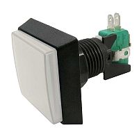 Кнопка GMSI квадратная RUICHI 2B-S с LED подсветкой 12 В, 5 А, 30 мОм, 250 В, no-nc+nc-no, белая | код 95697 | Ruichi