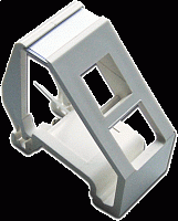 Рамка на DIN-рейку для установки модуля типа Keystone, белая | код LAN-DRF-1OK-WH | LANMASTER