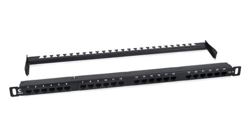 Cabeus PLHD-24-Cat.5e-Dual-180-0,5U Патч-панель высокой плотности 19 (0,5U), 24 порта RJ-45, категория 5e, Dual IDC,180 градусов, с задним кабельным организатором | код 9663c | Cabeus Cabeus PLHD-24-Cat.5e-Dual-180-0,5U Патч-панель высокой плотности 19 (0,5U), 24 порта RJ-45, категория 5e, Dual IDC,180 градусов, с задним кабельным организатором | код 9663c | Cabeus