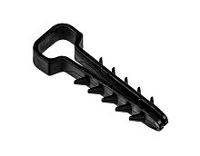 Дюбель-хомут для плоского кабеля черный PCD-F 05x10-45-100BL PA6.6 Jazzway (100 шт/уп) Jazzway | код 5054981 | JazzWay