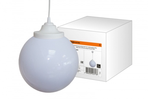 Светильник НСБ 02-60-251 УХЛ4 60 Вт, IP40, шар опал 250 мм, шнур белый TDM | код SQ0313-0005 | TDM Светильник НСБ 02-60-251 УХЛ4 60 Вт, IP40, шар опал 250 мм, шнур белый TDM | код SQ0313-0005 | TDM