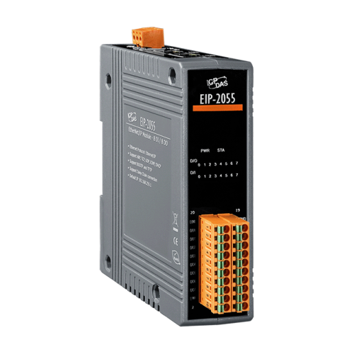 EIP-2055 CR Isolated 8-ch DI & 8-ch DO EtherNet/IP I/O Module | код 00-06083359 | ICP DAS EIP-2055 CR Isolated 8-ch DI & 8-ch DO EtherNet/IP I/O Module | код 00-06083359 | ICP DAS