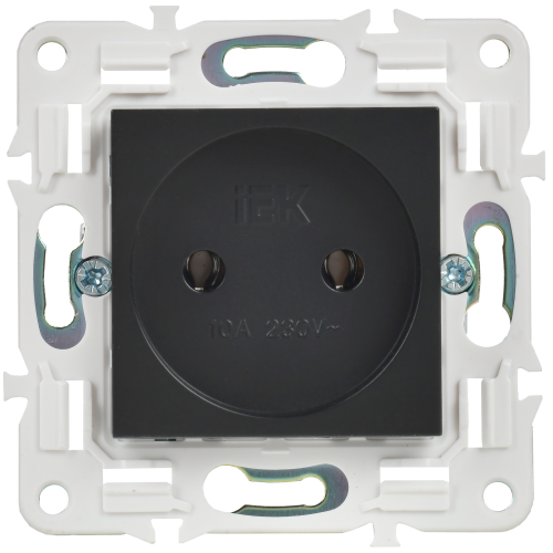 SKANDY Розетка без заземления без защитных шторок 10А SK-R02Bl черный IEKновинка | код SK-R10-10-K02 | IEK фото 3