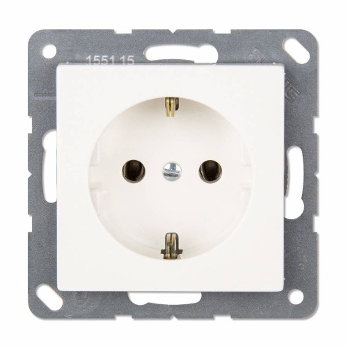 Розетка SCHUKO одинарная (механизм + накладка, без рамки) | код EP1420 | JUNG