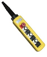 Пост кнопочный ПКТ-66Б У2, IP65, 2 скорости, кнопка БЛОКИРОВКА с фиксацией (красная), вверх, вниз, влево, вправо, вперёд, назад, 12NO, пост кнопочный (ЭТ) | код ET011051 | Электротехник